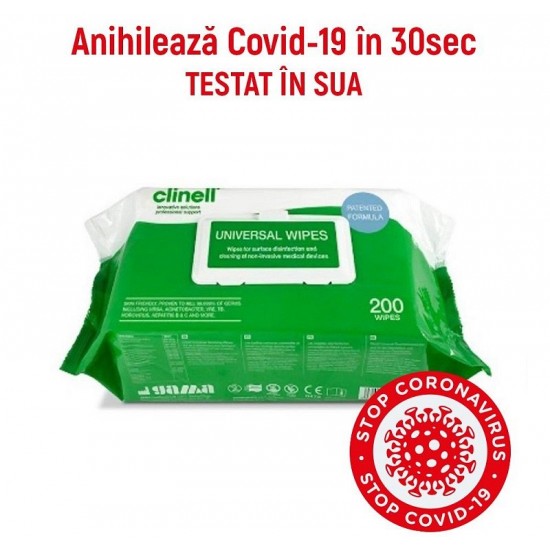 Lavete dezinfectante CLINELL 200buc
