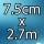 7.5cm x 2.7m 